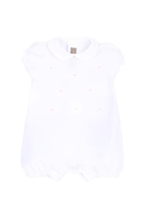 heart-embroidered Peter Pan collar romper LITTLE BEAR KIDS | 3077BCOROSA